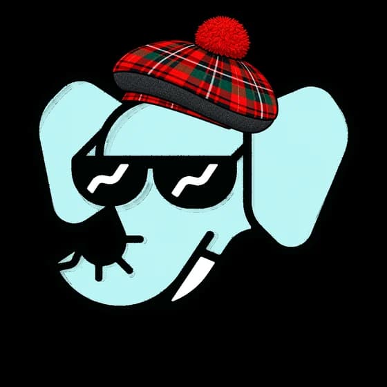 Wally #0027: Ice Blue, Tartan Tam O Shanter