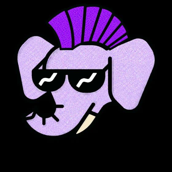 Wally #0280: Lavender Glitter, Purple Mohawk