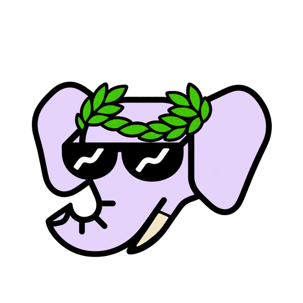 Wally #0194: Pastel Lilac, Green Laurel Wreath