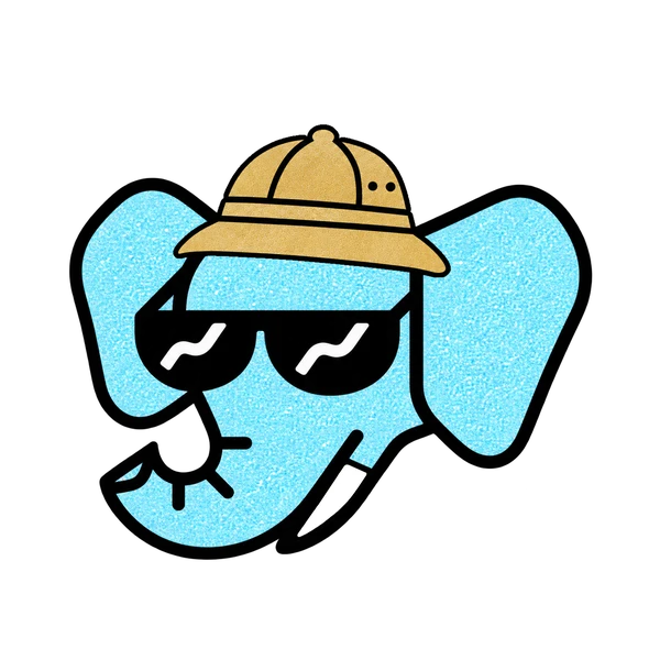 Wally #0510: Electric Blue Glitter, Tan Safari Pith Helmet
