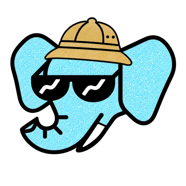 Wally #0510: Electric Blue Glitter, Tan Safari Pith Helmet
